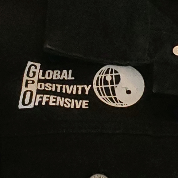 Brooklyn Cloth Have a Nice Trip Patch Black Denim Jacket Joshua Tree Mens Medium - Picture 7 of 11